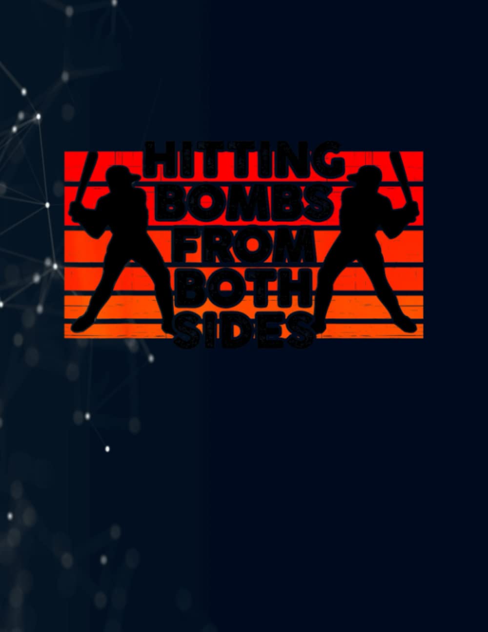 Baseball Softball Pitch Hitting Home Run Bomb Switch Hitter Notebook 130 Pages / Large 8.5''x11''