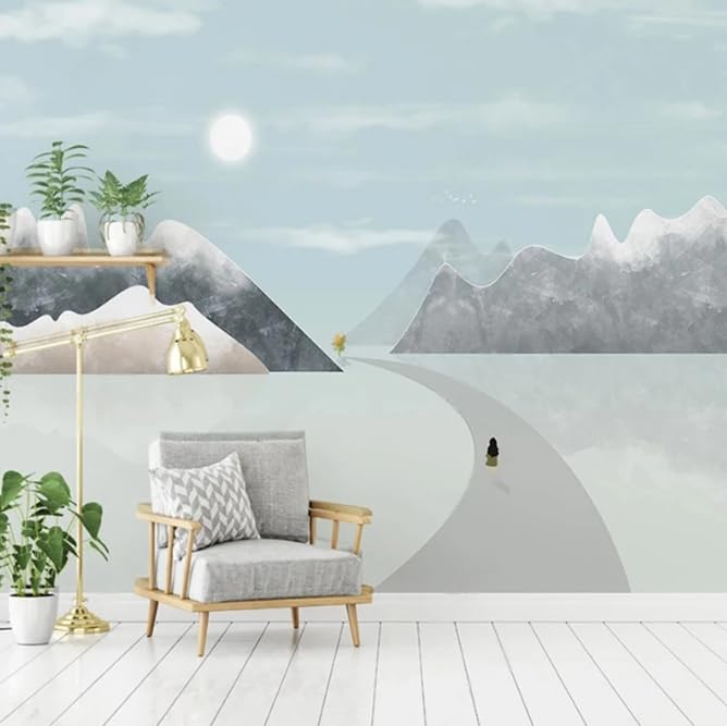 Papier peint photo style chinois 350x256cm pour remplacer un mur vide par un grand paysage