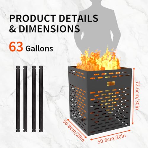 Hcsh&Will HC001 Burn Barrel, Ultra Thick Incinerator, Burn Barrel For Outside For Burning Trash thumb #1