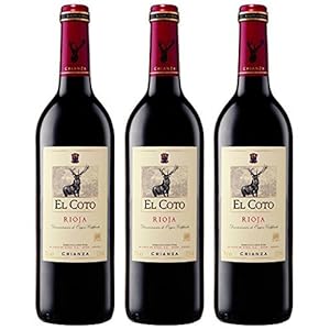 El Coto Crianza Rioja trockener und fruchtiger Rotwein 750ml 3er Pack