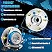 Detroit Axle - 2pc Front Wheel Bearing Hubs for 00-13 Chevy Impala Monte Carlo, 97-08 Pontiac Grand Prix, 06-11 DTS, 05-09 Buick Lacrosse, 06-11 Lucerne, 00-05 Lesabre, Pair Wheel Bearings and Hubs