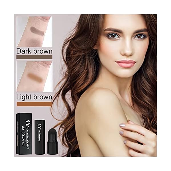 Shxiuminy 13PCS Eyebrow Stamp Stencil Kit, Brow Definer Powder Stamp Professional Eyebrow Powder Stamp Makeup Eyebrow Definer 10 Styles Stencil 1 Eyebrow Pen Brushes 1Eyebrow Trimmer (A)