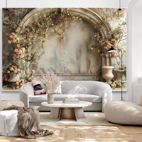 Fondo fotográfico flores vintage 10x8ft rosa miniatura 5