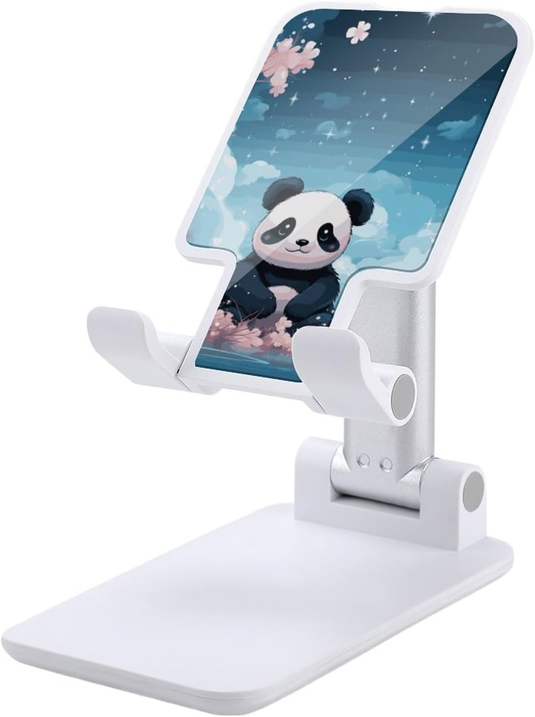 Panda and Flowers Foldable Phone Stand for Desk Taller Stand