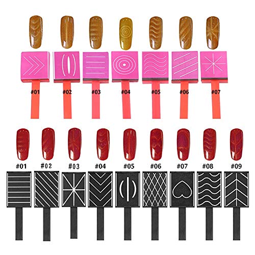 16 Pcs Nail Magnet Tool Set, Pure Vie High Quality Enhanced Version Nail Magnet Pens And Strong Magnet Stick Dotting Pens For 3D Magnetic Cat Eye Gel Polish Powder Manicure Nail Art Tool