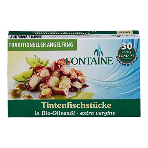 Fontaine - Tintenfischstücke in Bio-Olivenöl - 120 g - 10er Pack