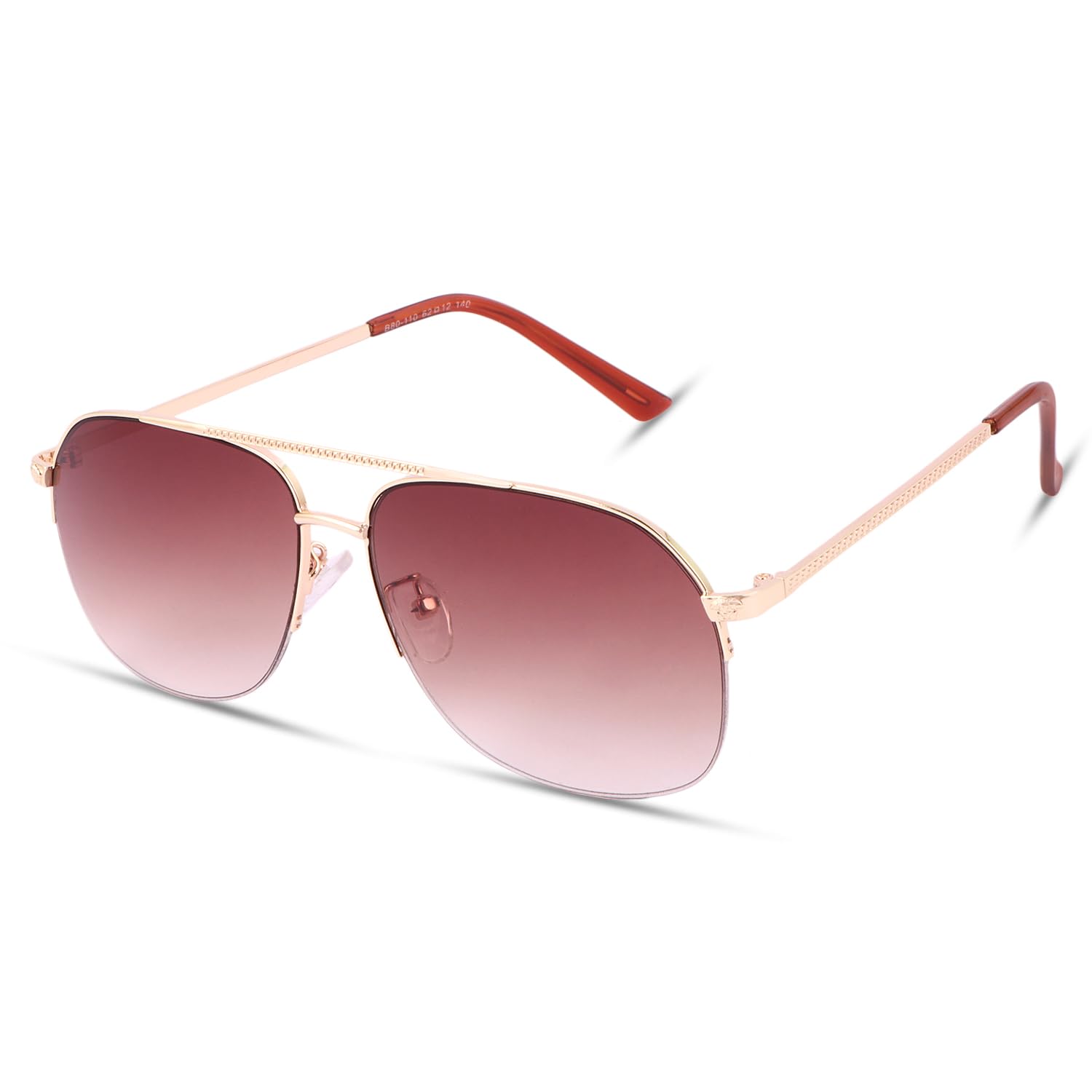 stylish aviator sunglasses for men | uv protected gradient lens | designer metal frame | lightweight & comfortable fit | ideal for driving & outdoor use - b80-110