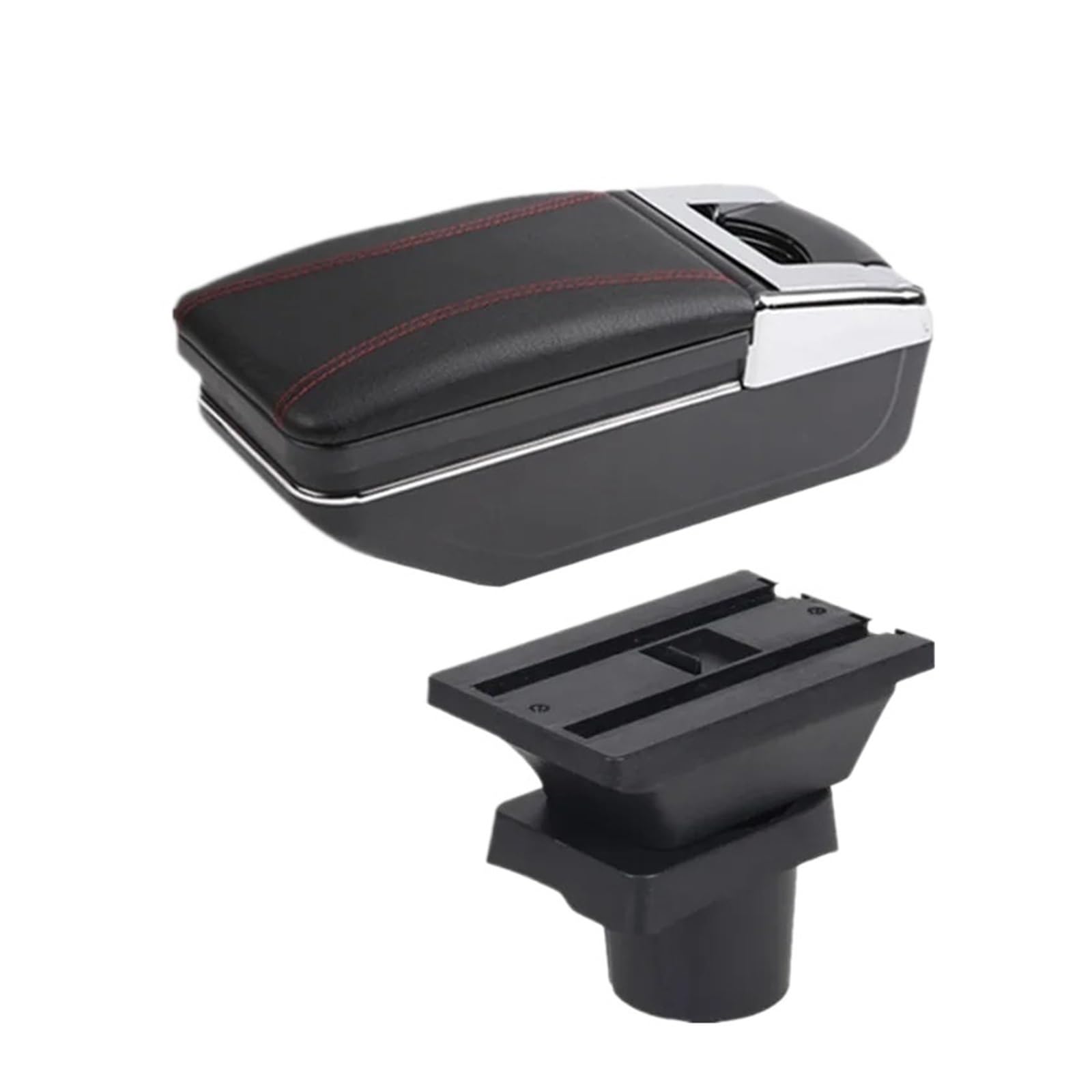 UMDJJU For Skoda For Citigo 2009-2020 Car Armrest Console Storage Box Dedicated Retrofit Accessories Car Centre Console Armrest Box(A red line NO USB)