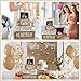 CroBlissful 4 Pcs Ultrasound Photo Frame Pregnancy Announcements Baby Gender Reveal Gifts for Expecting Mom Wooden Keepsake Display Love at First Heartbeat Baby Shower Gender Reveal Gifts