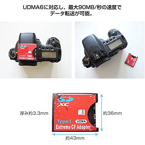 Amazon.co.jp: SDカードをCFカードTypeIに変換するアダプター