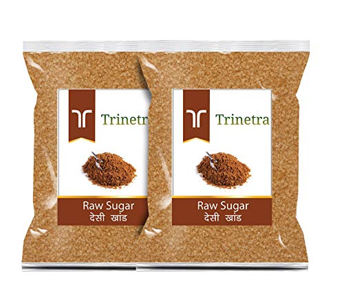 Image of Trinetra Desi Khand (Raw Sugar /Khandsari) | Unrefined & Healthier Alternative | 1kg (2 x 500g)