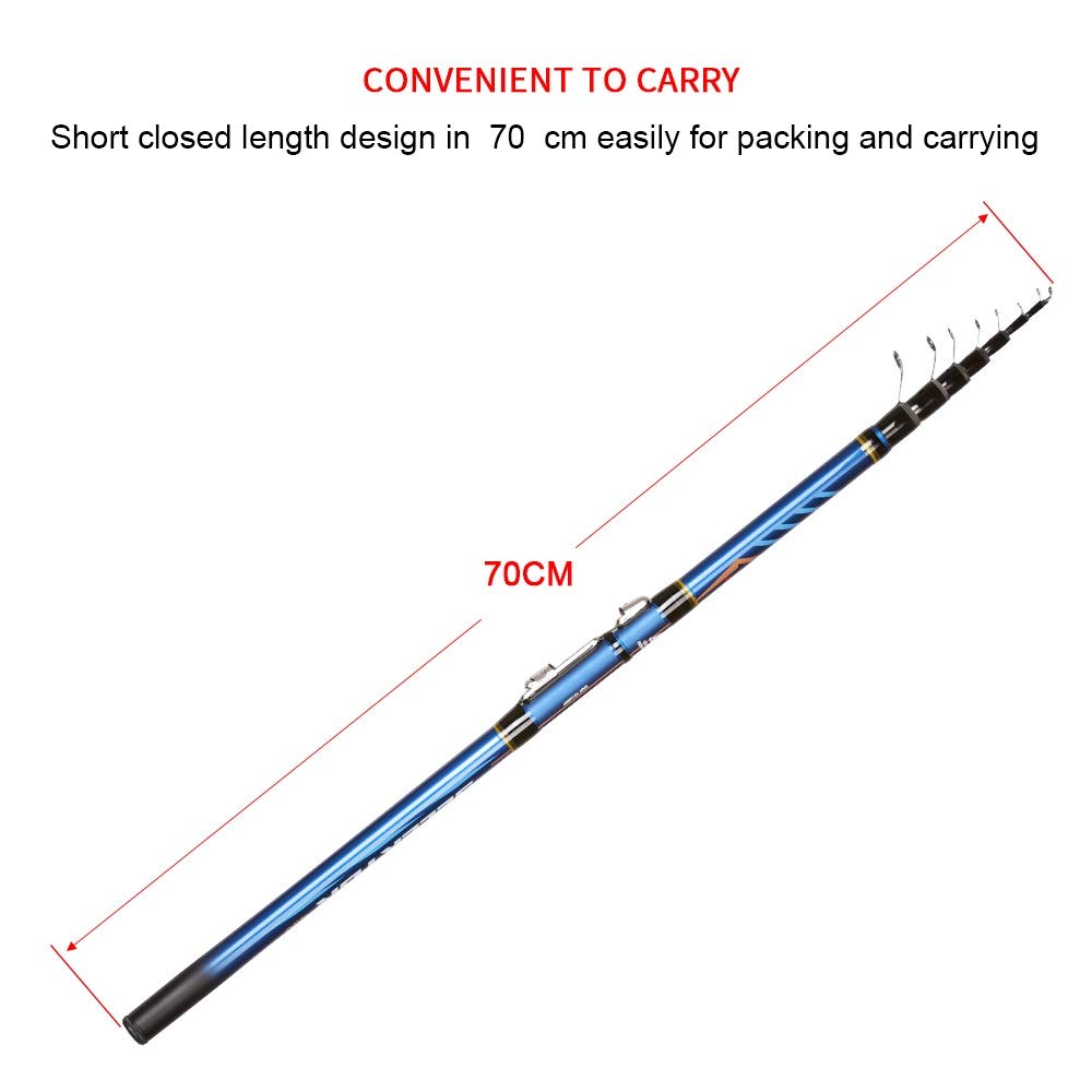 Caña de Pescar con Mosca Telescópica Bolo Pesca ROD4 / 5/6 M Viaje Trucha Ultra for Echar luz Corcho de Pesca 10-25G Polo
