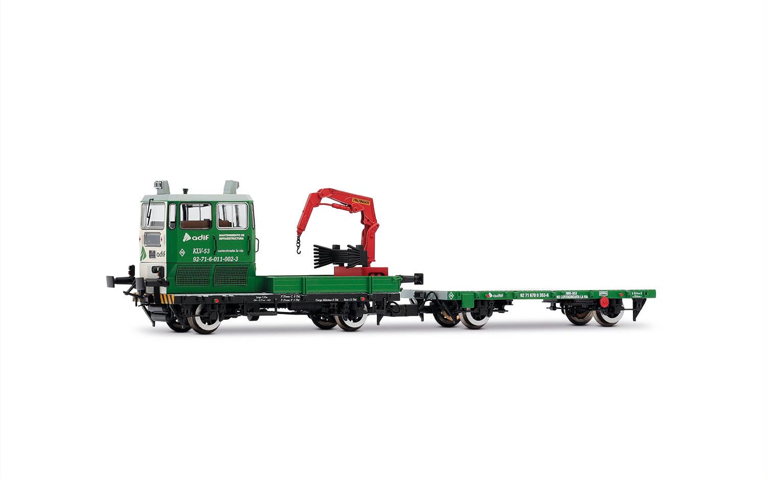 Electrotren HE2011S ADIF, maintenance vehicle KLV 53, green livery, ep. VI, with DCC sound decoder Locomotive - Diesel