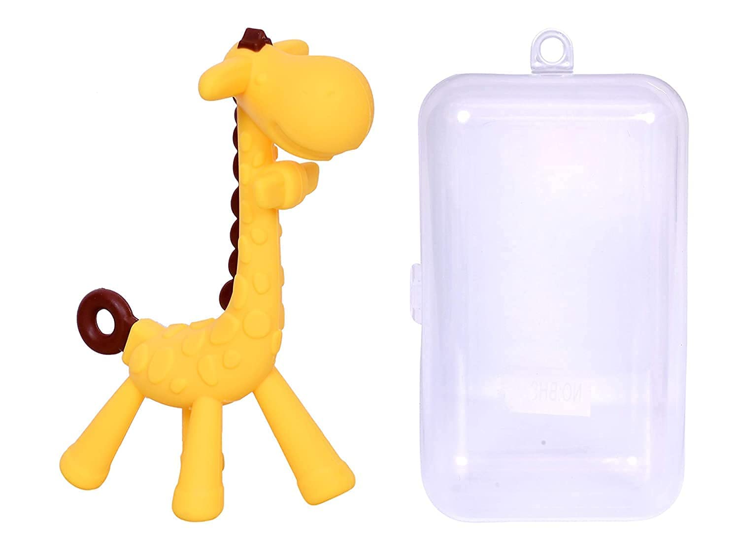 DressablyGiraffe Teether , Teether for Babies to soothen Their Gums, Easy to Grasp,Hold and chew, 3 Months & Above, Infant Toys (Yellow)