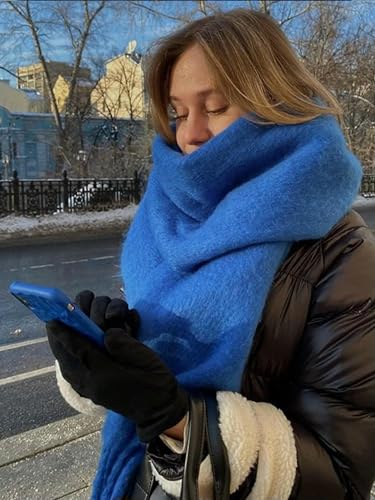 Winter Warm Thicken Women'S Scarf Solid Color Minimalism Shawl Long Soft Fluffy Classic Tassel Shawls2