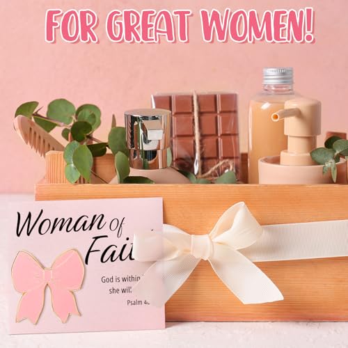 Image of Hoteam Chuch Gift for Woman of Faith Pins Butterfly Pink Bow Rose Christian Brooches Mom Church Woman Party Favor