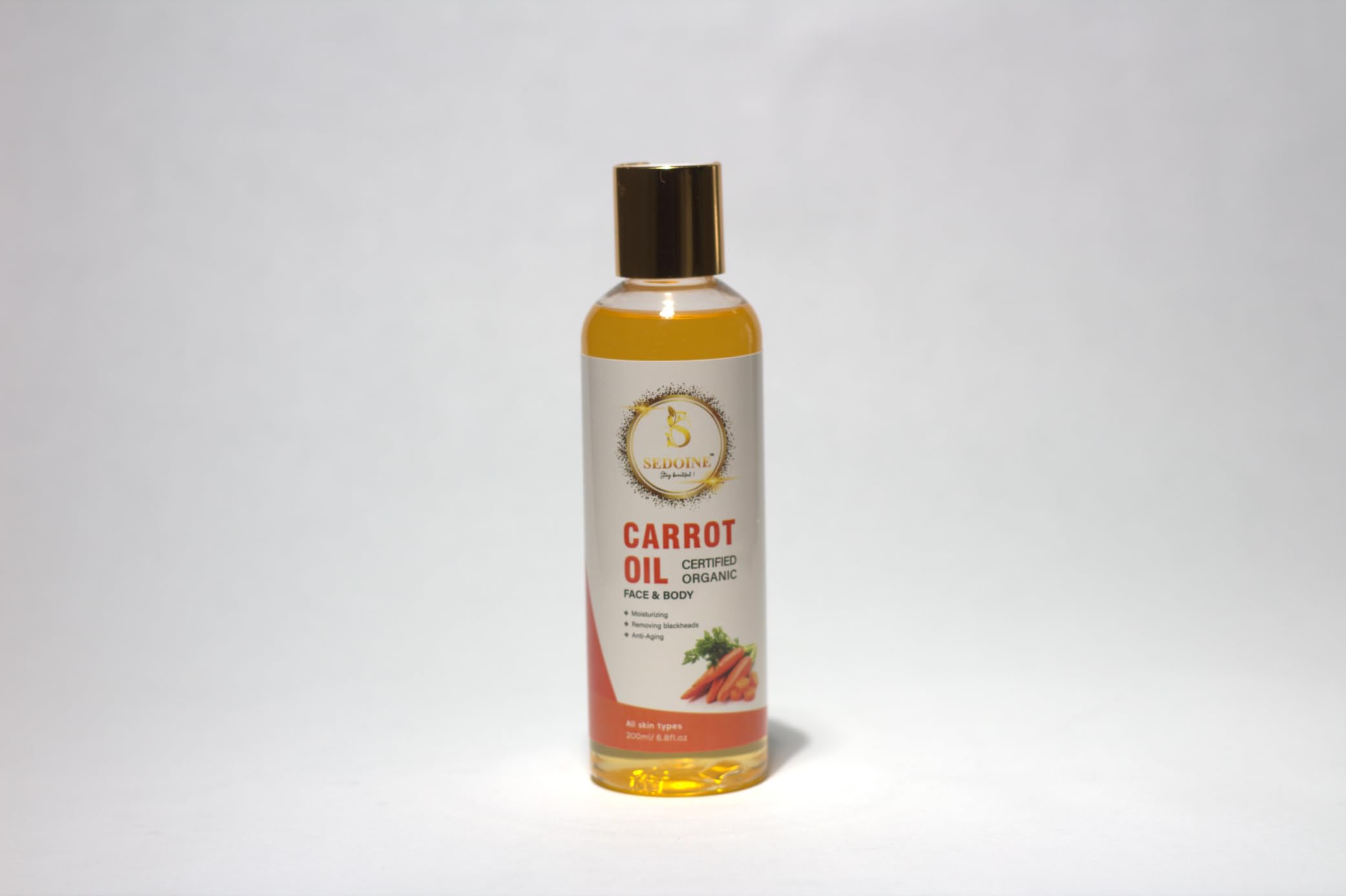 Sedoine Cosmetics – Carrot Oil, Natural Glow, Hydration & Anti-Aging (Face & Body) - 200ML
