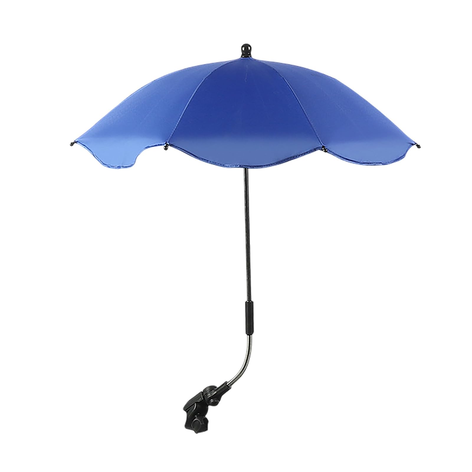 Baby Pram Parasol UPF 50+ UV Protection Universal Clip On Pushchair Parasol with Handle Rotating Adjustable Clamp Baby Sun Umbrella Great for Pram Stroller Pushchair and Buggy 78×66cm (Blue)
