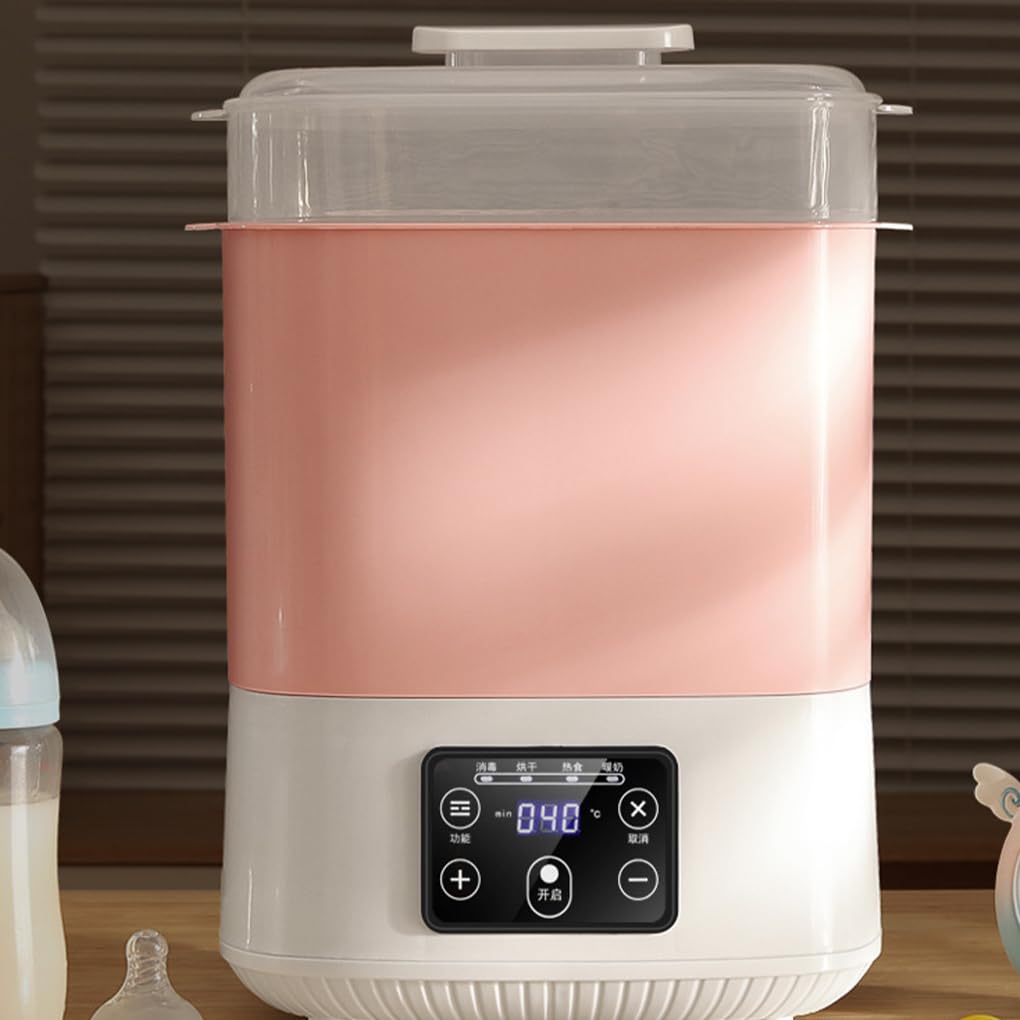 Desinfectantes de biberones de secado rápido para todos los biberones, esterilizador y secador de biberones de vapor eléctrico fácil de PP, más higiénico, rosa