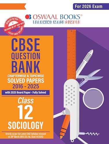 Oswaal CBSE Question Bank Sociology For Class 12 | Based On Lates...