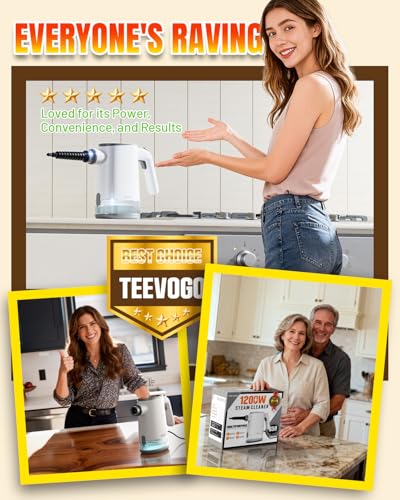 Handheld Steam Cleaner, 15s Fast Heating, Adjustable Steam - image 7