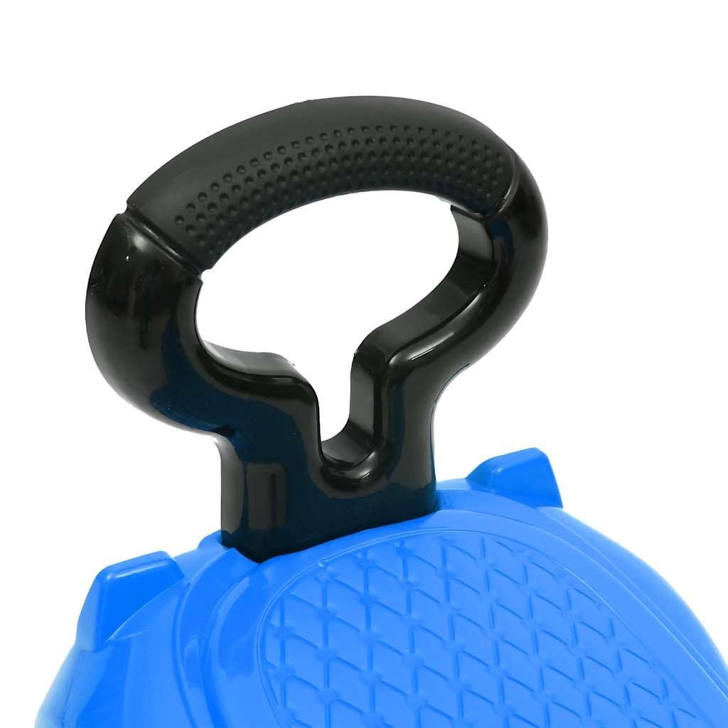 Carrito deslizante de plástico azul con claxon, respaldo como asa, 4 ruedas, 52,5 x 25 x 35,5 cm, hasta 25 kg, para bebés a partir de 12 meses