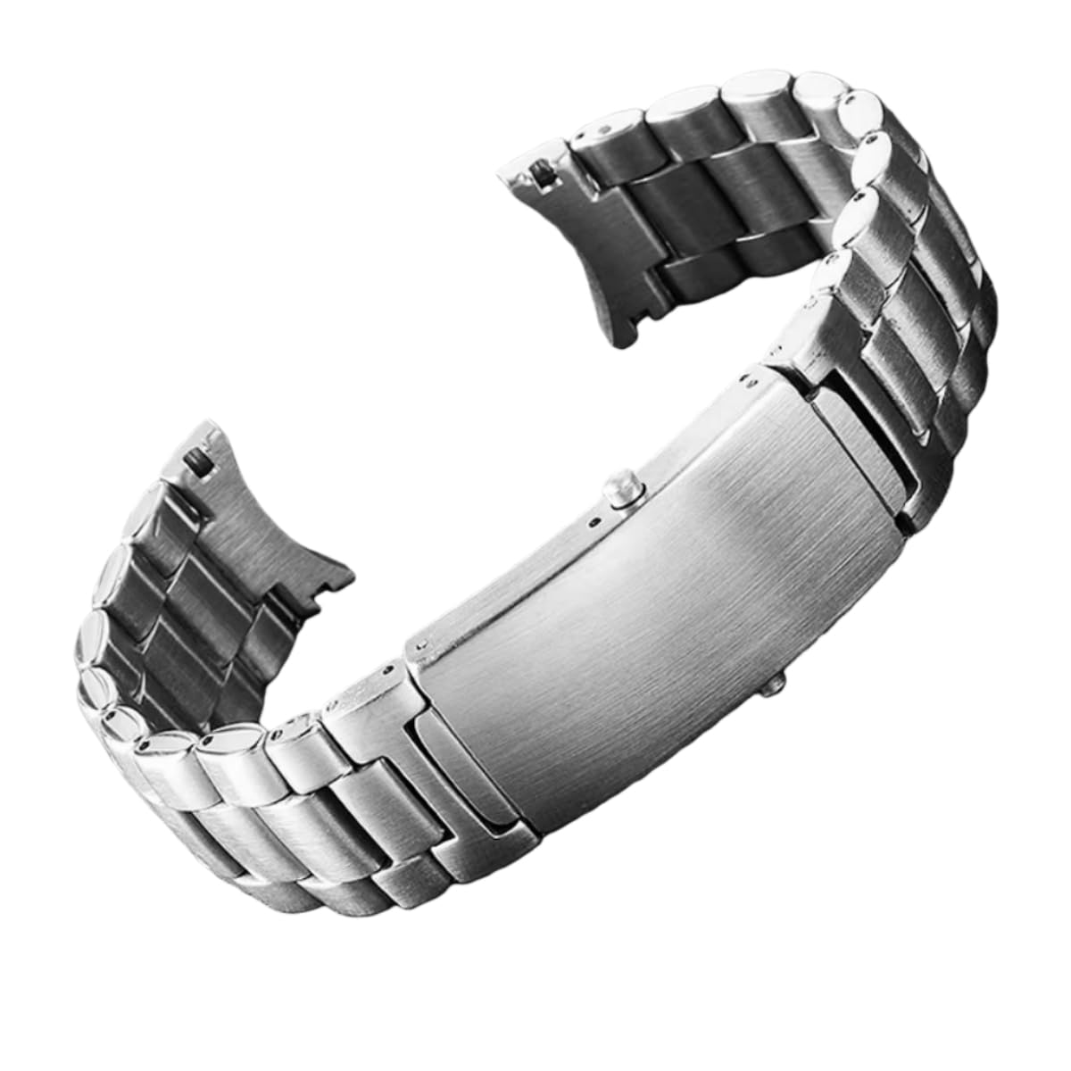 Bransoleta Stal Nierdzewna Zakrzywiona, Pasek Metalowy Zapięcie Frezowane 20mm 22mm, Masywny Zamiennik dla Omega Seamaster-A 20mm