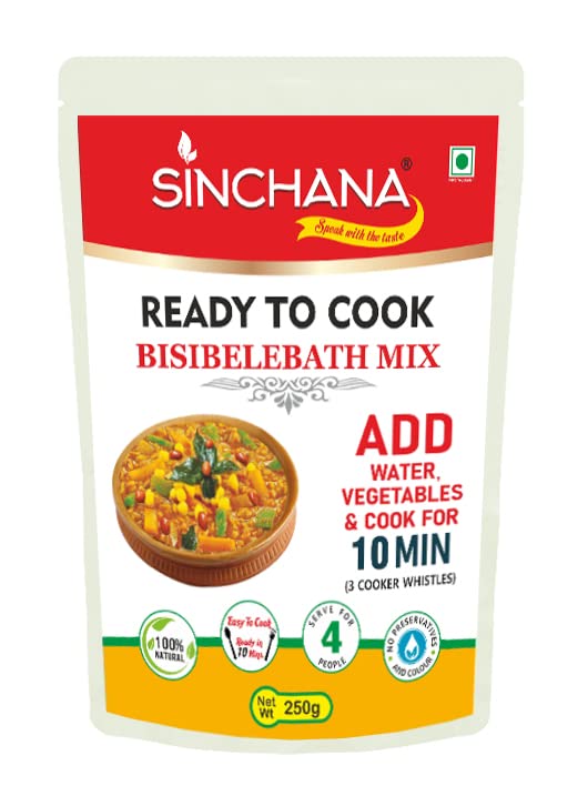 Sinchana Ready to Cook Bisibelebath Mix, 250g, Pack of 1 (B09WDZ3G2R) Amazon Price History, Amazon Price Tracker