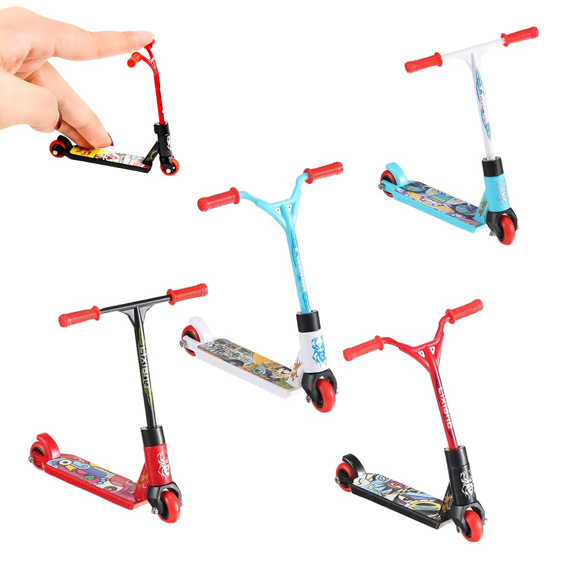 4 pezzi Mini monopattino, mini skateboard, skateboard da dito, per bambini, bomboniere, riempitivi per fotografie