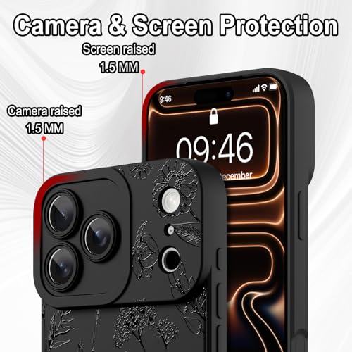 Coque iPhone 17 Pro Max motif floral silicone mignon protection - 2