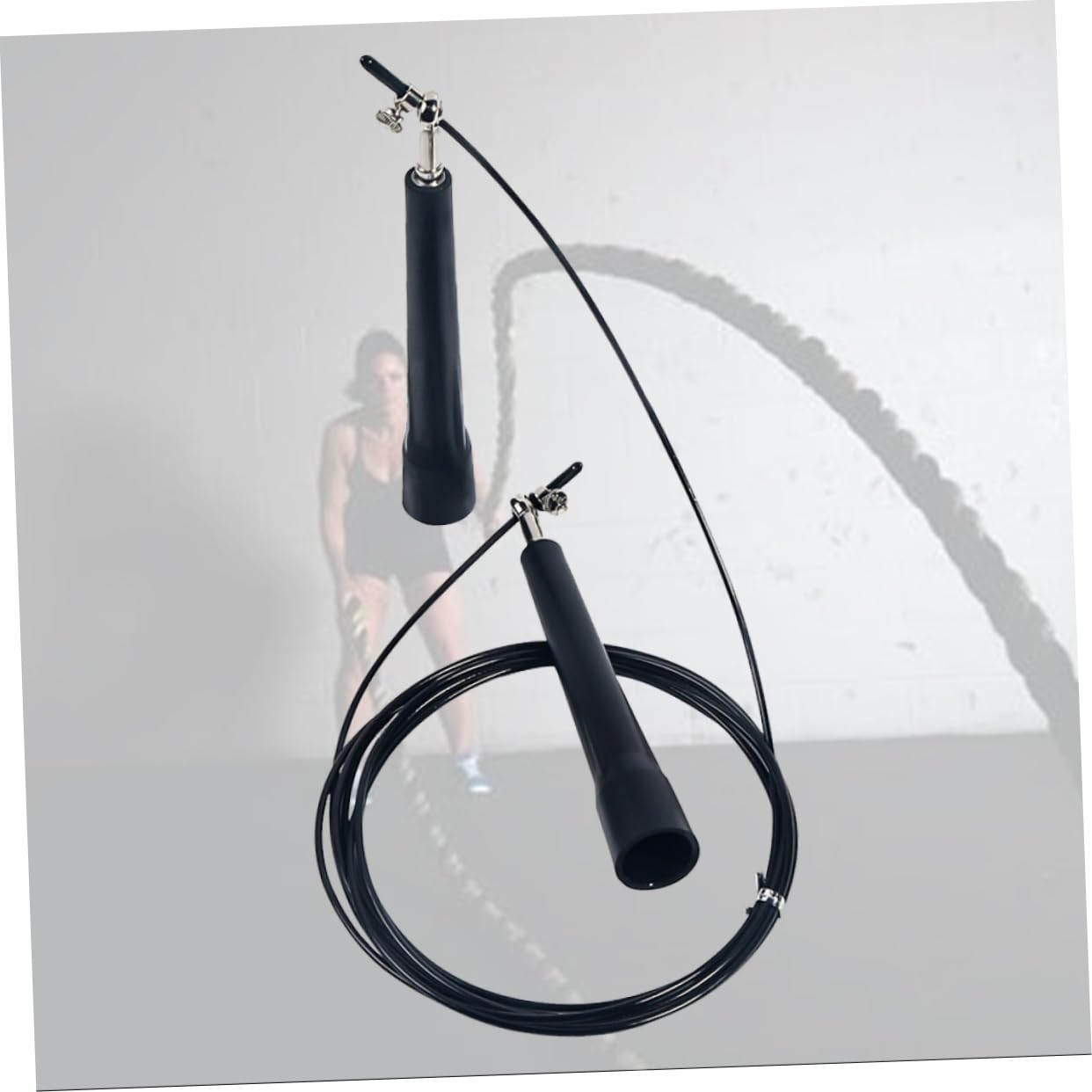 TOYANDONA Cuerda De Salto De Velocidad Salta La Cuerda Pesada Mangos Cable De Gimnasio Mango De Cuerda De Salto De Atletismo Saltar Cuerdas para Hacer Ejercicio Gimnasia SOGA Negro