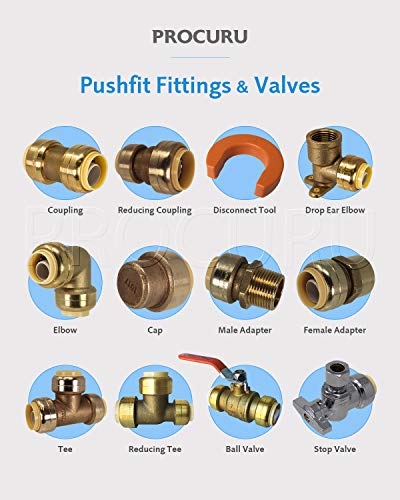 Procuru PCPF-ZA012-10P 1/2-Inch Pushfit End Cap, Push-To-Connect Plumbing Fitting For Copper thumb #5