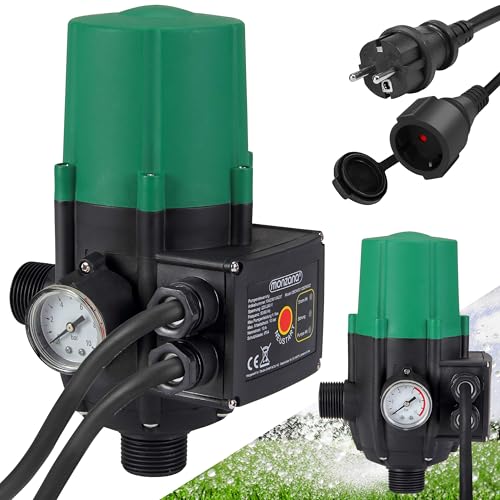 Monzana Presostato automático Interruptor de presión para bomba de agua con cable Vol 60-160lxmin...