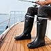 GBWPRBMW Mens Rain Boots Knee-High Waterproof with PVC Strap Boots Slip Resistant Muck Shoes for Outdoor Work Fishing Gardening Wet Environments