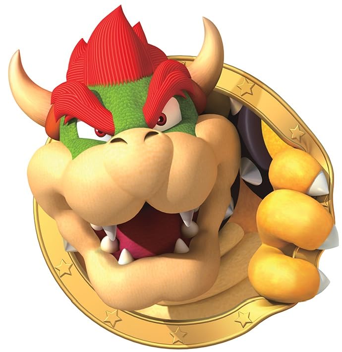 9 Inch Bowser Wall Decal Removable Peel Self Stick Sticker Art Home Kids Room Decor Decoration - 7 1/2 by 9 inches