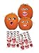 Pumpkin Face Stickers Set of 2 Sheets - Easy Way to Decorate for Halloween, Create Your Own Face just by Sticking Them On, Set Includes Faces for 14 Pumpkins