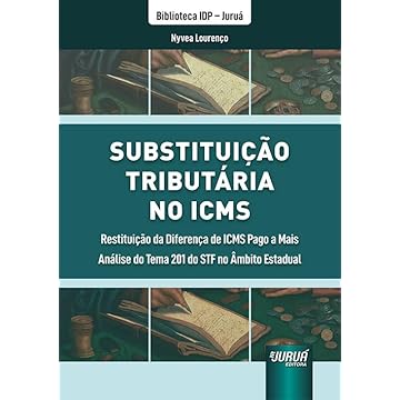 Capa do livro Substituição Tributária no ICMS - Restituição da Diferença de ICMS Pago a Mais Análise do Tema 201 do STF no Âmbito Estadual - Biblioteca IDP - Juruá