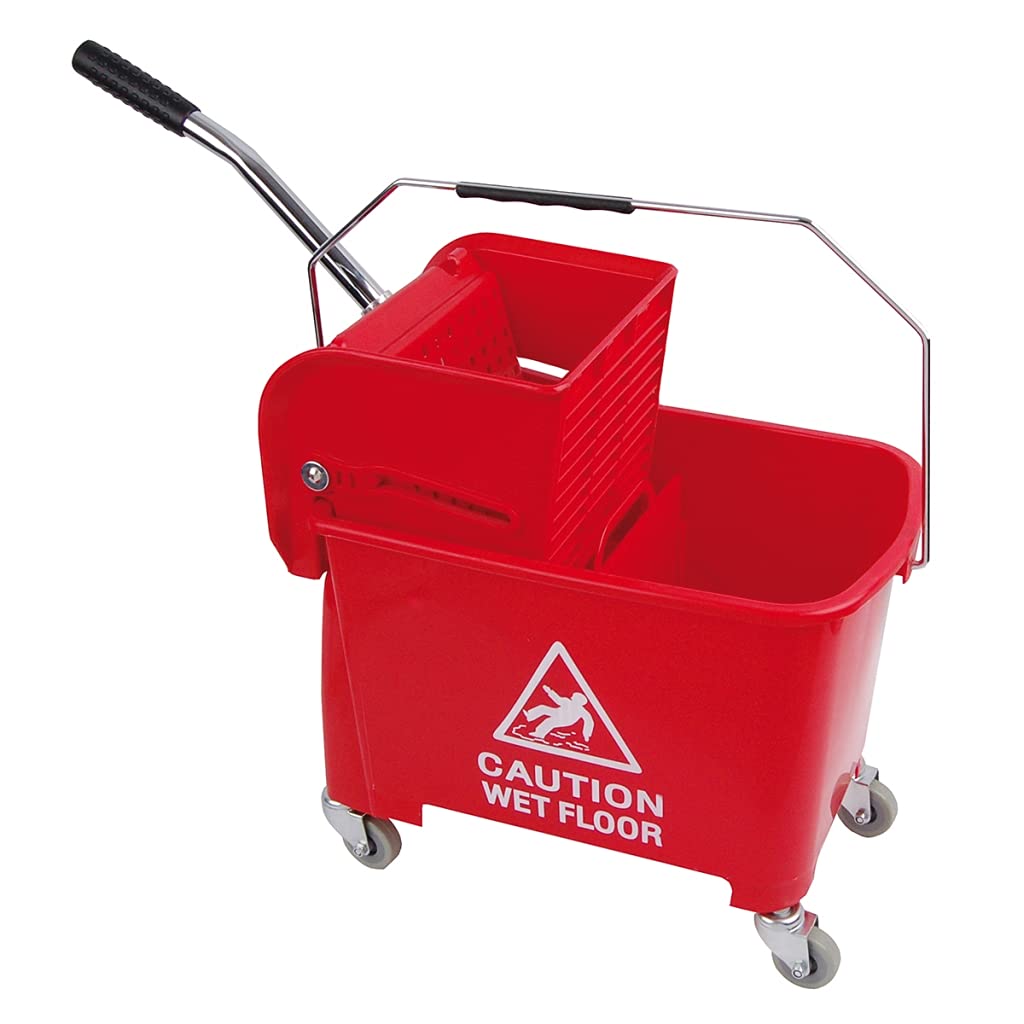 20L Kentucky Mop Bucket & Wringer Heavy Duty Commercial Cleaning Red