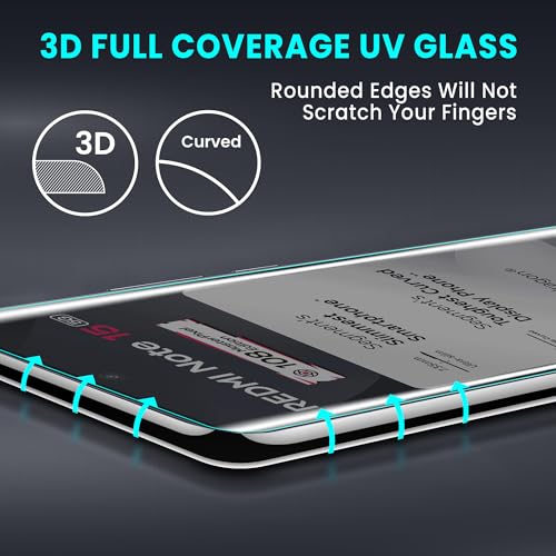 Image of ArmourPro UV Privacy Tempered Glass Screen Protector for Redmi Note 15 (6.8 Inch, Pack of 1) Full Edge to Edge Coverage | Anti-Spy /Anti-Peeping, 9H Hardness, Protection
