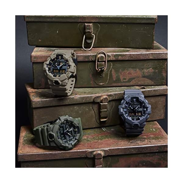 Casio Men’s XL Series G-Shock Quartz 200M WR Shock Resistant Resin Color: Matte Olive Green (Model GA-700UC-3ACR) - Image 5