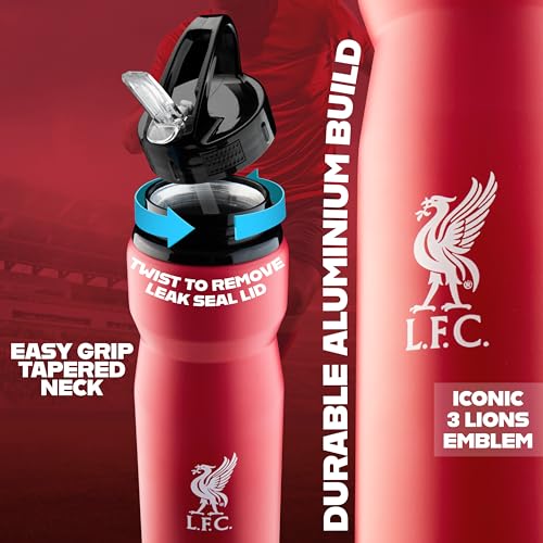 Liverpool FC Water Bottle with Straw - Metal Water Bottle for Football Fans Sports Work School Gym Liverpool Gifts for Men - Image 4