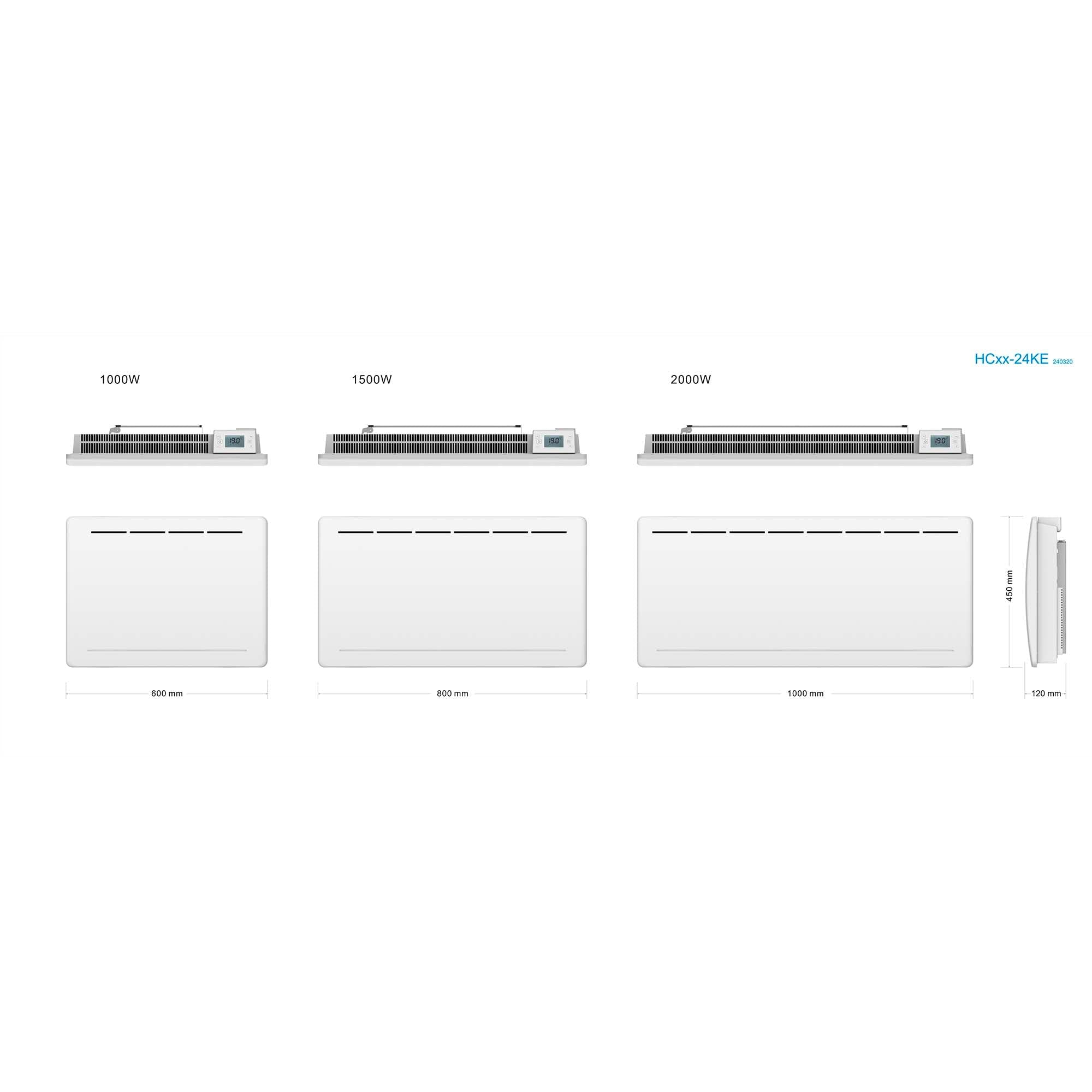 Kalia Radiateur électrique à inertie sèche FONTE écran LCD 1500W TANA
