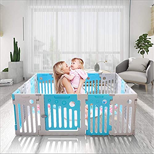 LONTEK Baby Playpen Safety Play Yard for Toddler, 18 Panels Large Kids Activity Centre with Lock Door Indoor or Outdoor