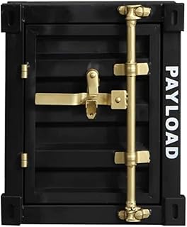 Urban Style Metallic Retro Container Alike Bedside Table Storage Cabinet Home Office Furniture - Left