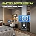 Mpotmiy Under Cabinet Lights with Digital Display,52 LED Rechargeable Motion Sensor Light Indoor,3 Color Temperatures, Magnetic Dimmable Closet Lights, Under Counter Light for Kitchen, Stairs,2-Pack