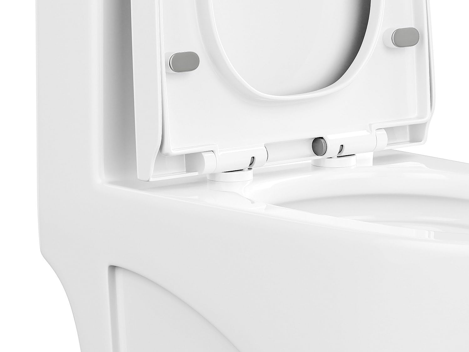 Vente-unique - WC à poser blanc brillant en céramique - Evacuation verticale - NAGILAM