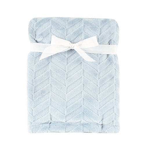 Image of Hudson Baby Unisex Baby Plush Blanket, Herringbone, One Size