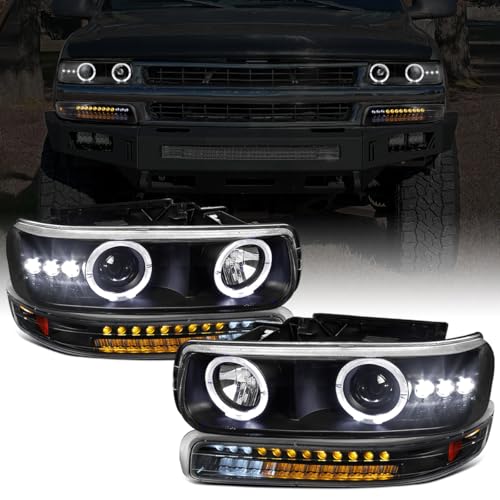 Ronnin - Fits 1999-2002 Silverado 2000-2006 Suburban Tahoe LED Dual