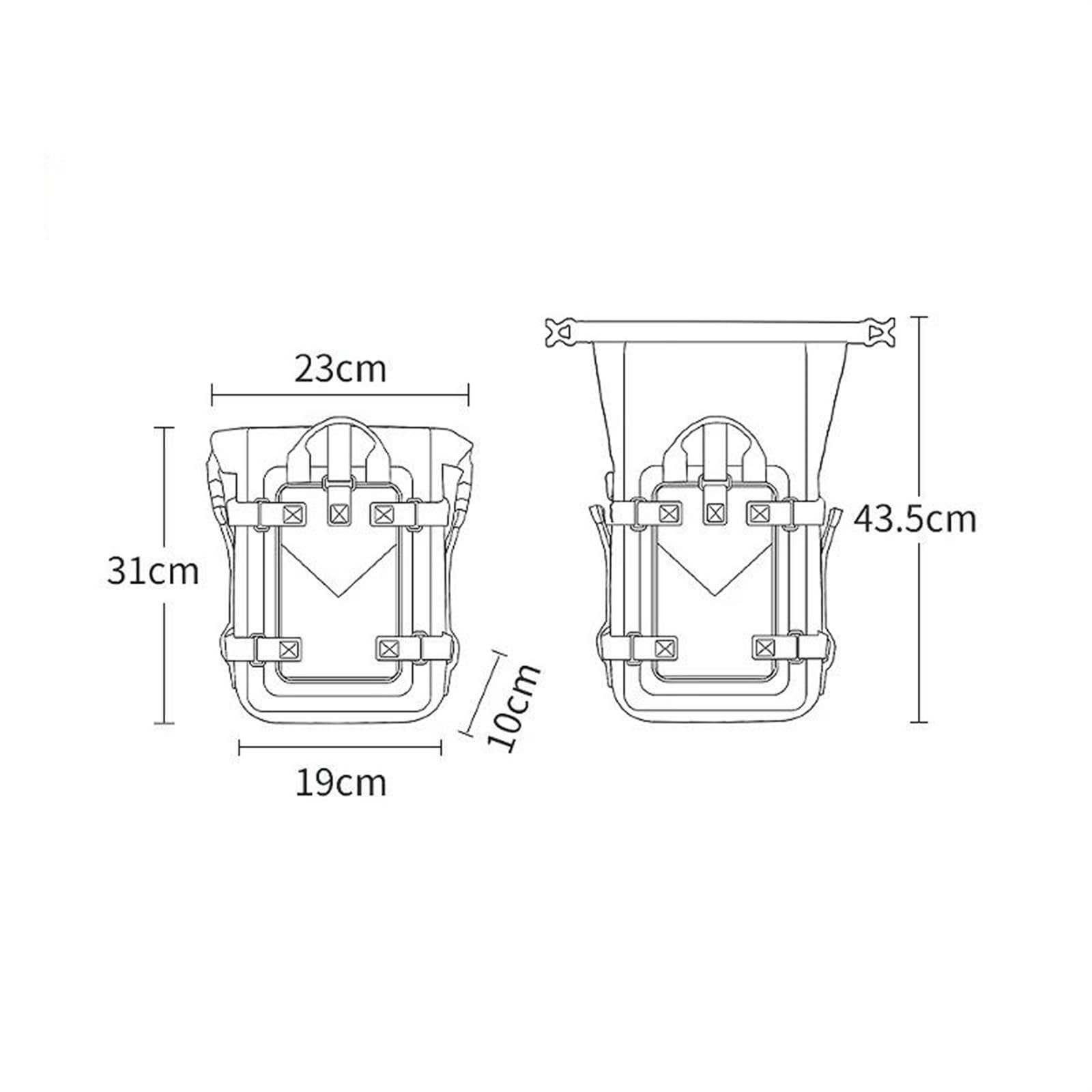 Borsa Portattrezzi Per Crash Bar V-Strom DL650 DL1000 – Tessuta Impermeabile, 2 Pezzi Per Givi E Kappa