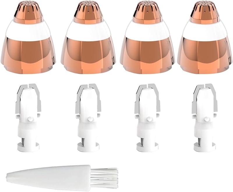 Cabeças de reposição GOMINYUF para aparador de sobrancelhas Flawless, Pacote com 4 e escova de limpeza